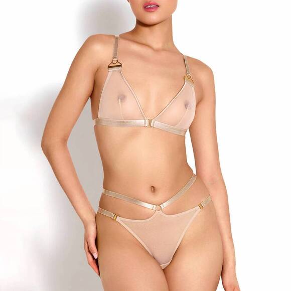 BORDELLE Other - NEW BORDELLE signature mesh triangle bra in cream
